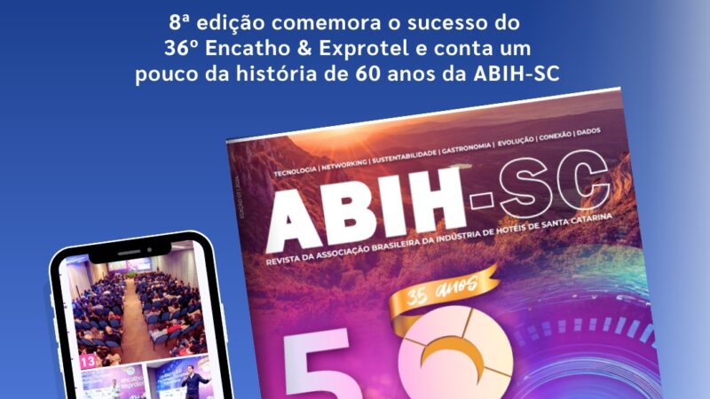 8ª edição da Revista ABIH-SC será lançada no Dia do Hoteleiro